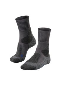 Falke Wandersocken &raquo;TK1 Adventure Cool&laquo; hoher Schutz f&uuml;r bergiges Gel&auml;nde, schnelltrocknend, atmungsaktiv grau, Gr&ouml;&szlig;e 42-43