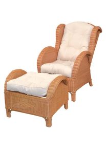 HOFMANN LIVING AND MORE Ohrensessel 2 Stk. tlg. Handgeflochten