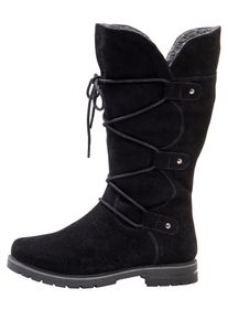 Weitschaftstiefel sheego, Damen, Gr. 40, XL-Schaft, schwarz, Veloursleder, Schuhe Weitschaftstiefel