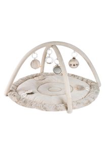 babyFEHN Spielbogen FEHN "Lazy, Crazy & Pink, Faultier, 3-D-Activity-Decke", grau, Spielb&ouml;gen, Baby, Flauschstoff, Pl&uuml;sch, Polyester, Softvelours, Spielbogen, mit 5 abnehmbaren Spielzeugen