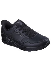 Slip-On Sneaker Skechers "UNO-BANKSIA LUXE", Herren, Gr. 48,5, schwarz, Lederimitat, Schuhe Slip-On Sneaker, Keilsneaker, Sneaker mit Luftkissen