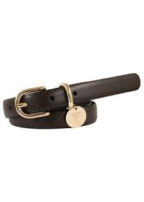 JOOP! Lederg&uuml;rtel JOOP, Damen, Gr. 95, schwarz braun, Rindsleder, G&uuml;rtel Lederg&uuml;rtel, mit Dornschlie&szlig;e und Logo-Anh&auml;nger, Breite 2cm
