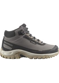 Winterstiefel Salomon "SHELTER WP W", Damen, Gr. 39, Textil, grau (plum kitten, phantom, desert tan), Synthetik, Textil, Schuhe Winterstiefel, Winterschuhe, Winterboots, Snowboots, wasserdicht