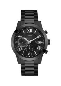 Guess M&auml;n Analog klocka 'Atlas' svart / silver Storlek One Size