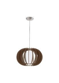 Eglo STELLATO 3 H&auml;ngeleuchte - nickel-matt/braun, weiss