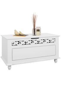 Casaria Kufer drewniany Jersey Biały 80x40x48cm