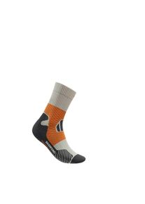 Bauerfeind, Damen, Kompressionsstr&uuml;mpfe &raquo;Trail Run Mid Cut Socks, Women&laquo; speziell f&uuml;r das Laufen im Gel&auml;nde, zonenspezifische Kompression, gravel 
