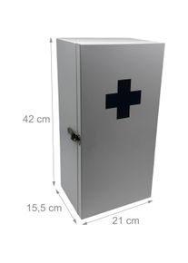 Relaxdays, Badezimmerschrank, Medizinschrank (21 x 15.50 x 42 cm)