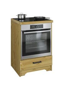 Home Affaire, Herdumbauschrank &raquo;Meliss&laquo; aus massiver Kiefer, Breite 60 cm, Soft-Close-Funktion, natur, Massivholz, natur - B/H/T: 60 cm x 88 cm x 60 