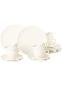 Seltmann Weiden, Geschirr-Set &raquo;Kaffeeservice Savona Fine Diamond 18er Set creme&laquo; Sp&uuml;lmaschinenfest, Mikrowellensicher, Ofenfest, creme, Porzellan, 18 