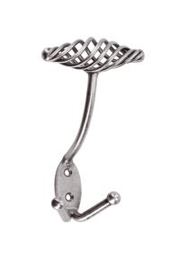 SIRO, Kleiderhaken + Wandgarderobe, Huthaken Cage Breite 90 mm, H&ouml;he 160 mm, Stahl altzinn antik