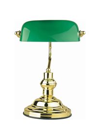 Schreibtischleuchte , Gr&uuml;n , Metall, Glas , l&auml;nglich , 25x36 cm , Lampen & Leuchten, Innenbeleuchtung, Schreibtischlampen