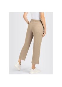 MAC, Damen, Leinenhose &raquo;NORA cropped&laquo; Sommerhose temperaturausgleichend und angenehm auf der Haut, sanddrift melange, 46 - N-Gr, Hose NORA cropped von