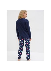 bonprix, Herren, Pyjama Set, 2, bequeme Passform, aus Baumwolle, mit coolem Motiv, dunkelblau bedruckt, 104/110, dunkelblau bedruckt, Pyjama Set f&uuml;r 