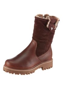 Tamaris, Damen, Winterstiefelette , Blockabsatz, Winterboots mit Falten im slouchy Look, cognac, 36, Die Stiefelette mit PrimaLoft-Ausstattung. Die 