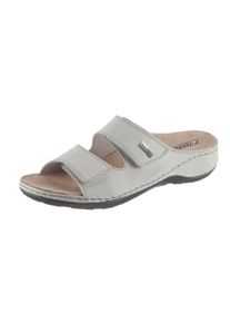 Fischer Dames slippers in steengrijs ,maat 38, Witt, 100% Nubuckleer