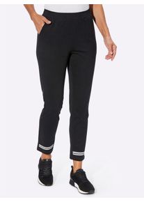 Dames Enkellange jerseybroek in zwart ,maat 38, WITT, 100% Katoen