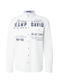 CAMP DAVID M&auml;n Skjorta marinbl&aring; / vit Storlek XXXL