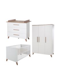 Roba Kinderzimmerset &raquo;Ole&laquo; Bett - 76x142x82cm - wei&szlig; - Holz / Holz