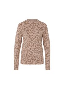 Tchibo - Strickpullover mit Stehkragen - Damen - Gr. XL - hellbraun/print