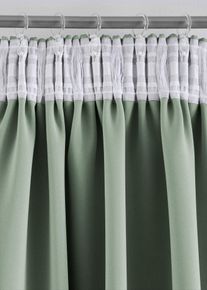 bonprix Zasłona zaciemniająca w wielu rozmiarach (1 szt.), zielony, Wys./szer. 145/130 cm