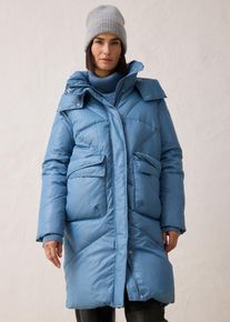 bonprix Płaszcz puchowy z puchem z recyklingu, hydrofobowy, niebieski, 50