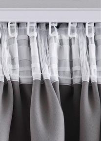 bonprix S&ouml;t&eacute;t&iacute;tő f&uuml;gg&ouml;ny, t&ouml;bb m&eacute;retben (1 darab), sz&uuml;rke, mag./sz&eacute;l.: 145/130 cm