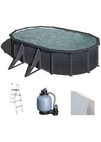 GRE Kea Oval 500x300x120cm - Aufstellpool aus Stahl