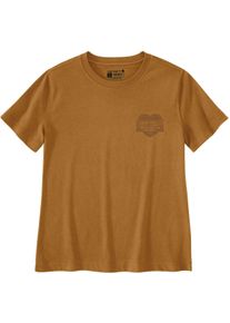 Carhartt Irvine Heritage Heart, maglietta donna , colore: Marrone Chiaro/Marrone , dimensione: XL