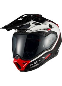 Nexx X.Rally Carbon Raid, kask przygodowy , kolor: Biały/Czerwony/Czarny , rozmiar: L