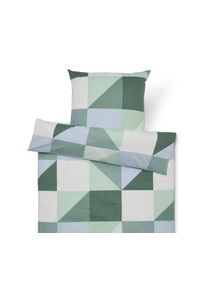 Tchibo - Pościel perkalowa - kolor: zielony/biały