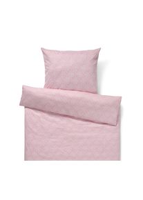 Tchibo - Pościel z satyny bawełnianej - kolor: biały/r&oacute;żowy