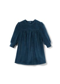 Tchibo - Sukienka welurowa - dla niemowląt - rozmiar 98/104 - kolor: biały/niebieski/w kropki
