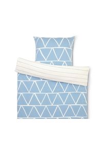 Tchibo - Pościel z dżerseju - kolor: niebieski/niebieski