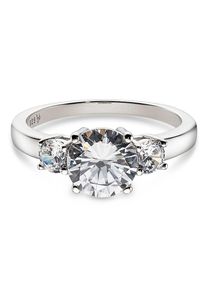 Bruno Banani Solit&auml;rring &raquo;Schmuck Geschenk Verlobungsring rhodiniert&laquo; mit Zirkonia (synth.)
