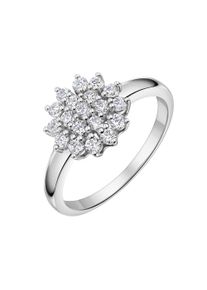 Fingerring Firetti "Schmuck Geschenk Silber 925 Damenring Ring Blume" Gr. 62, silber (silberfarben, kristallwei&szlig;), Fingerringe, Damen, 62, Silber 925 (Sterlingsilber), 4,4mm, Fingerring, mit Zirkonia (synth.)