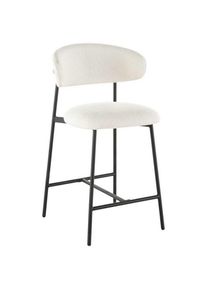 Livetastic Barhocker , Wei&szlig; , Holz, Metall, Textil , Pappel , Sperrholz , Rundrohr , 53x104x54 cm , Holzm&ouml;bel, Sitzgelegenheiten Holz, Barhocker Holz