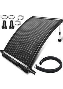 Monzana Poolheizung Solar Anthrazit 112x55x14cm Sonnenkollektor Solarheizung