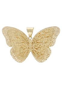 Firetti, Damen, Kettenanh&auml;nger &raquo;Schmuck Geschenk Gold 375 Halsschmuck Anh&auml;nger Schmetterling&laquo; (), gelbgoldfarben, gelbgoldfarben, Zweischichtiges 
