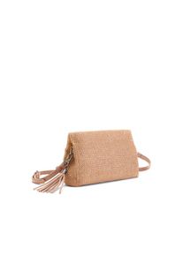 Vivance, Damen, Umh&auml;ngetasche &raquo;Clutch&laquo; Handtasche, Schultertasche, Tragetasche, Crossbody Bag, Bast-Optik VEGAN, beige, beige, Handtasche in modischer