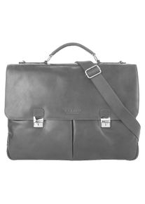 Bugatti, Damen, Aktentasche &raquo;ROMANO&laquo; echt Leder, schwarz, schwarz, Breite 44 cm x H&ouml;he 30 cm x Tiefe 15 cm