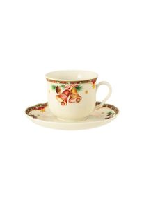 Seltmann Weiden, Tasse &raquo;Kaffeetasse mit Untertasse Marieluise Weihnachtsnostalgie 230 ml 2er Set creme&laquo;, creme, Porzellan, creme