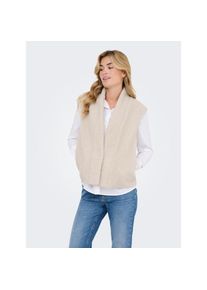 Jacqueline de Yong JDY, Damen, Fellimitatweste &raquo;BIRDY LIFE TEDDY OPEN VEST OTW NOOS&laquo;, Pumice Stone, XS/S, Pumice Stone, Weste von JDY
