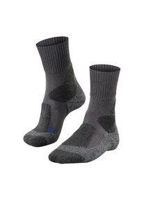 Falke, Herren, Wandersocken &raquo;TK1 Adventure Cool&laquo; hoher Schutz f&uuml;r bergiges Gel&auml;nde, schnelltrocknend, atmungsaktiv, asphalt mel., 42-43, asphalt mel.,
