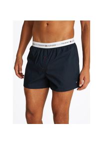Tommy Hilfiger Underwear, Herren, Webboxer &raquo;2P WOVEN BOXER&laquo; Packung, 2er, 2 Stk. mit Logobund, Desert Sky/Grid Plaid, 2 Stk., S (48) - 2 Stk., Desert 