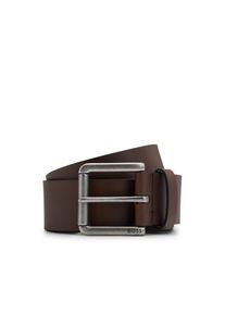 BOSS, Herren, Lederg&uuml;rtel &raquo;Joris Sz40&laquo; mit Logo auf der Dornschlie&szlig;e, Dark Brown 203, Dark Brown 203, Lederg&uuml;rtel von BOSS Black