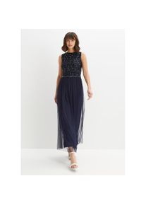 bonprix, Damen, Maxikleid &raquo;Maxikleid mit Paillettenstickerei&laquo; ohne &Auml;rmel, ausgestellte Passform, mit Paillettenstickerei, dunkelblau, N-Gr, 44 - N-Gr,