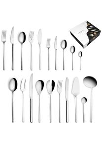 Cristema bestekset 130-delig - 12-persoons serie Tokyo glanzend roestvrij staal 18/10, Besteck, Silber