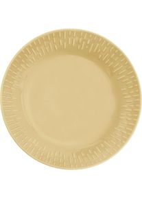 Aida Life in Colour - Confetti - Mustard pasta plate w/relief porcelain (13384), Teller, Gelb
