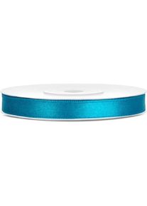 partydeco, Geschenkverpackung, Satin Ribbon, turquoise, 6mm/25m (1 pkt / 1 pc.) (1x)